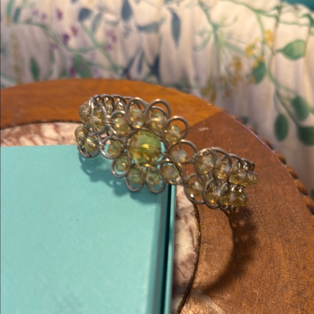 Elegant Floral Silver Bracelet